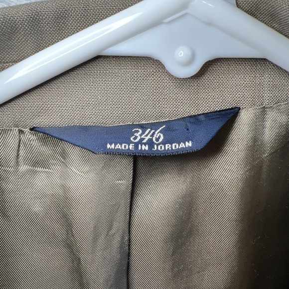 Brooks Brothers Blazer Khaki Wool 346 Stretch Jacket Sport Coat Size 41 M *FLAW - Picture 2 of 16